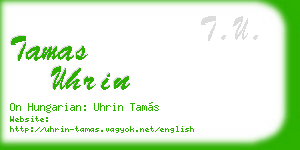 tamas uhrin business card